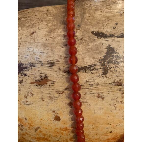 Carnelian Agate and Sterling Silver Pendant and Necklace - Picture 6 of 10